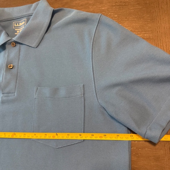 L.L.Bean Men's Premium Double L® Polo, Hemmed Short-Sleeve with Pocket Sz M Reg - Picture 6 of 9